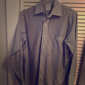 B&W Striped Brooks Brothers Dress Shirt